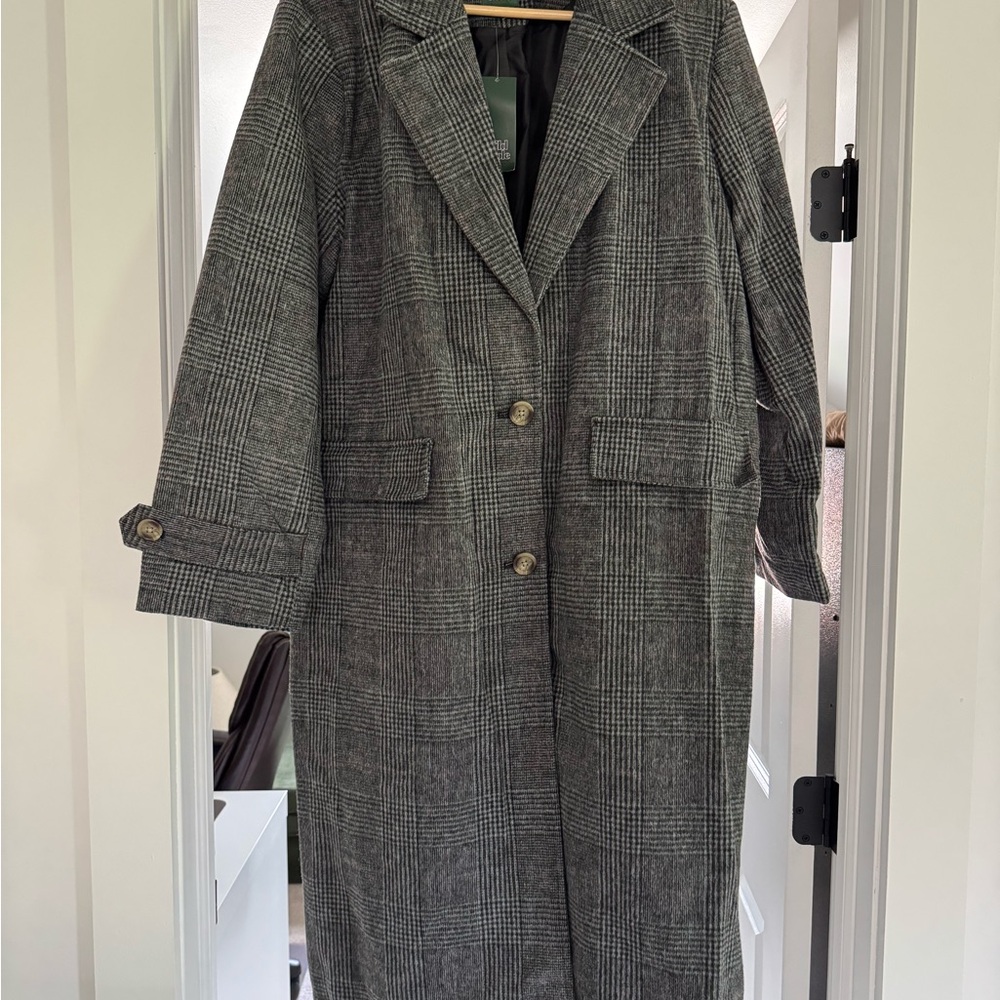 Wild Fable Gray Trench Coat Timeless Elegance